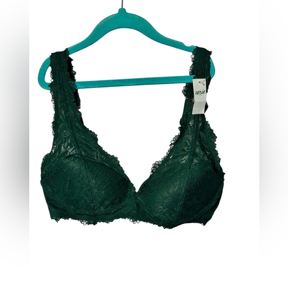 Aerie Lace Green Wireless Bralette with‎ Padding Size 32C NWT - Picture 1 of 6